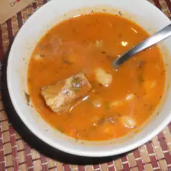 Фасоль со свининой в скороварке