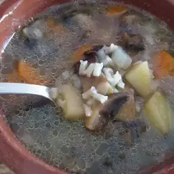 Грибной суп с рисом и картофелем