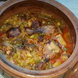 Овощной гювеч с курицей и тимьяном