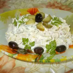Салат с пастой и оливковым маслом