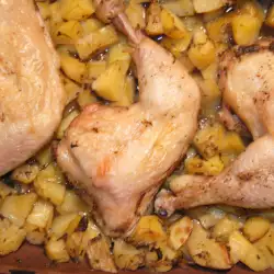 Молодой картофель по-гречески с курицей