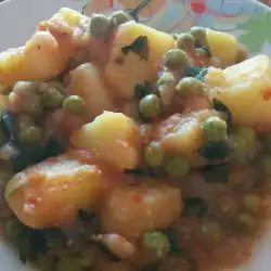 Картофель по-индийски с горошком