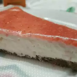 Кето десерт с малиной
