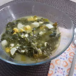 Суп из шпината с брынзой