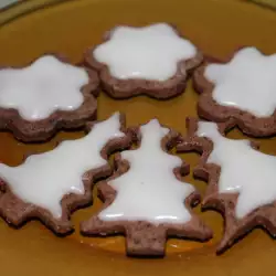 Рождественское шоколадное печенье с глазурью