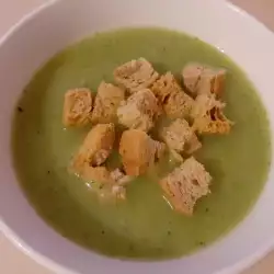 Суп из брокколи с чесноком