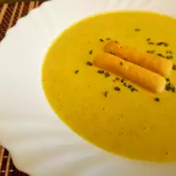 Детский суп-пюре из кабачков и лука-порея