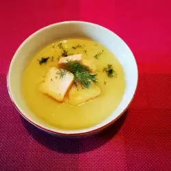 Крем-суп из кабачков с чесноком