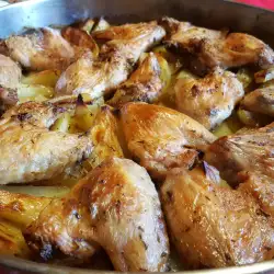 Куриные крылышки с картофелем