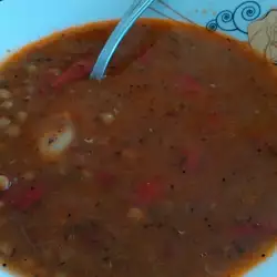 Суп из чечевицы со сладкими перзами