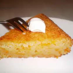 Лимонный пирог с тыквой и манкой