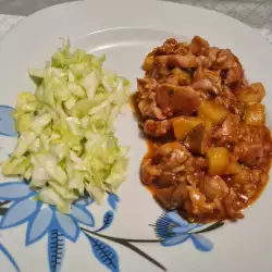 Картофель с рисом и чесноком