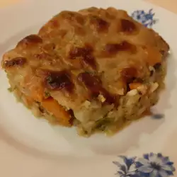 Постная мусака с брокколи и цветной капустой