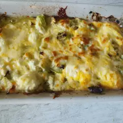 Гратен из кабачков с сыром и брынзой