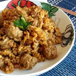 Ароматный рис с колбасkой