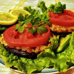 Фаршированные шампиньоны с фаршем и рисом