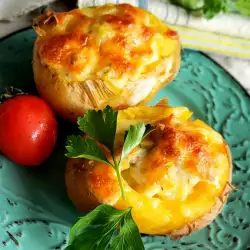Фаршированный картофель с фаршем в духовке