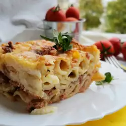 Пастиччо с макаронами и фаршем