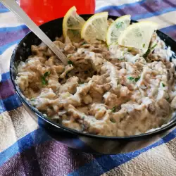 Баклажаны с майонезом и кислым молоком