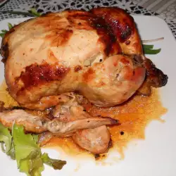 Курица, запеченная в рукаве с соусом