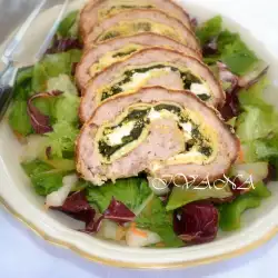 Печеный куриный рулет