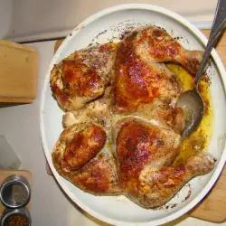Курица в духовке с чабером