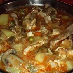 Куриная яхния по-деревенски в духовке