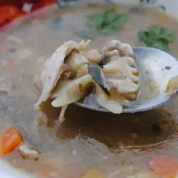 Богатый куриный суп с фарфаллине