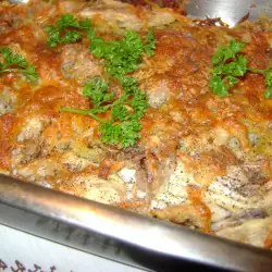 Куриная запеканка с картофелем и желтым сыром