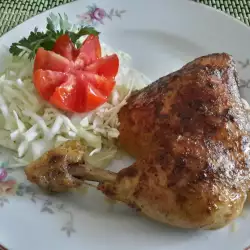 Курица в духовке с пажитником