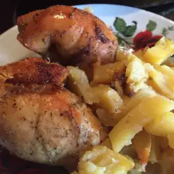 Курица с картошкой и сыром