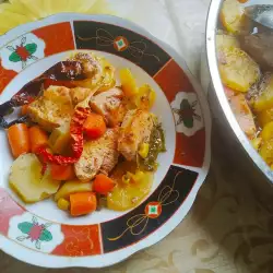 Куриное филе с овощами в духовке по рецепту бабушки