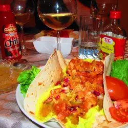Мексиканское буррито с курицей