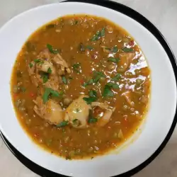 Курица с замороженным горошком