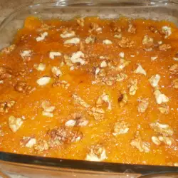 Постный тыквенный десерт с грецкими орехами