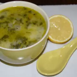 Постный суп с оливковым маслом