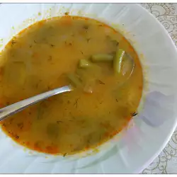 Овощной суп со стручковой фасолью
