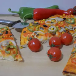 Постная овощная пицца