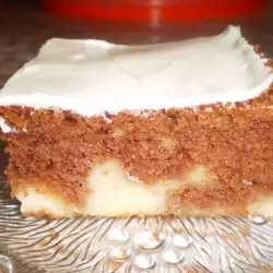 Сочный пирог с ванильным пудингом