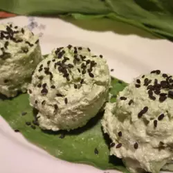 Вкусная полезная закуска с творогом и черемшой