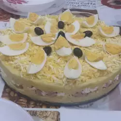 Салатный торт слоями