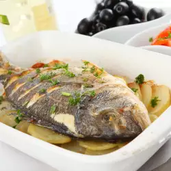 Запеченная рыба с оливковым маслом