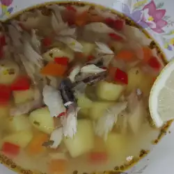 Рыбный суп со скумбрией и овощами