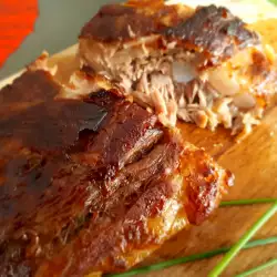 Свиные ребра в духовке с соусом барбекю