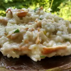 Блюда с грибами и зеленым луком
