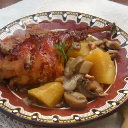 Запеченный кролик в глиняном горшочке