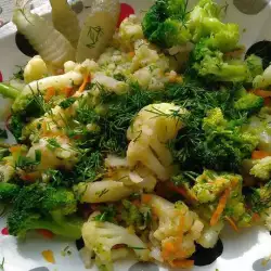 Салат из цветной капусты и брокколи