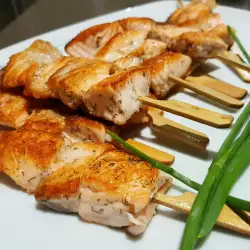 Легкие рыбные шашлычки
