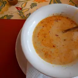 Грибной суп с чесноком