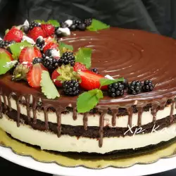Шоколадный торт с ванилью